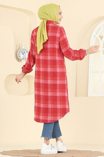 moda selvim Tunic 3070KTR750 Red - Thumbnail