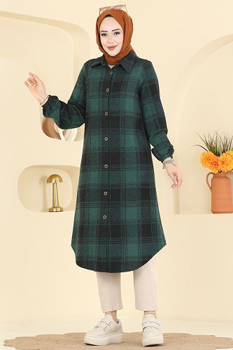 moda selvim Tunic 3074KTR750 Emerald - Thumbnail