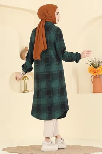 moda selvim Tunic 3074KTR750 Emerald - Thumbnail