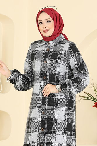 moda selvim Tunic 3074KTR750 Gray - Thumbnail