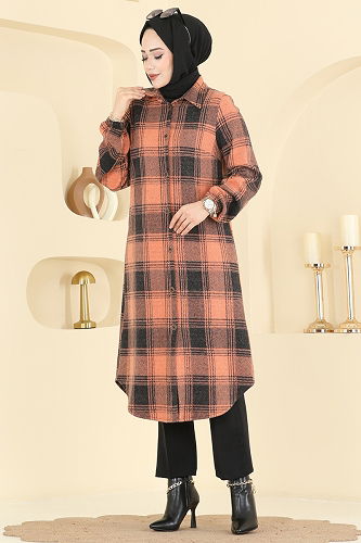 moda selvim Tunic 3074KTR750 Oranj - Thumbnail