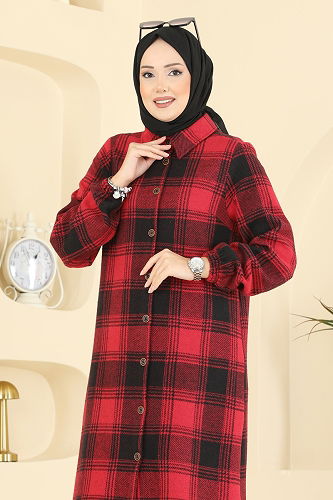 moda selvim Tunic 3074KTR750 Red - Thumbnail