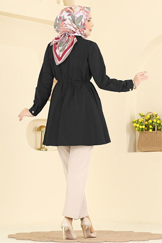 moda selvim Tunic 3077KTR750 Black - Thumbnail