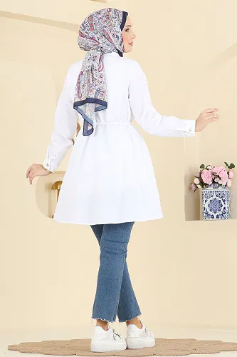 moda selvim بلوز سكري 3077KTR750 - Thumbnail