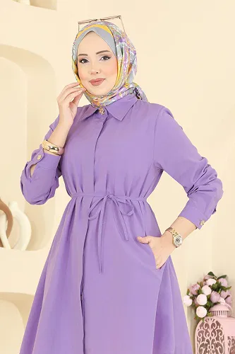 moda selvim Tunic 3077KTR750 Lilac - Thumbnail