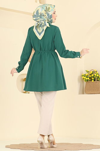 moda selvim Tunic 3077KTR750 Mold Green - Thumbnail