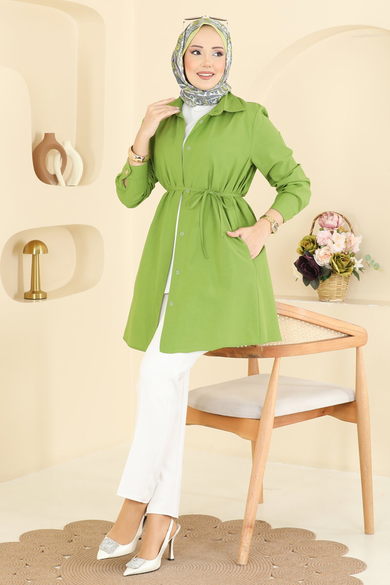 Tunic 3077KTR750 Oil Green - Moda Selvim