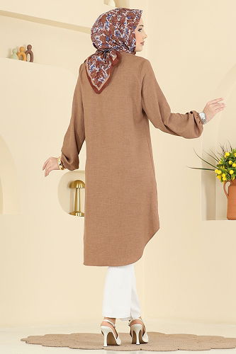 moda selvim Tunic 3080KTR750 Latte - Thumbnail