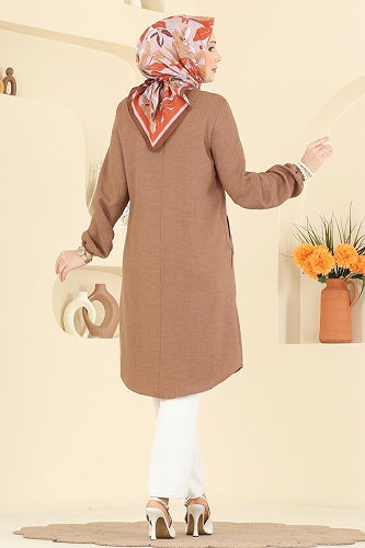 moda selvim Tunic 3081KTR750 Biscuit - Thumbnail