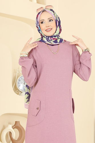 moda selvim Tunic 3081KTR750 Rose Dried - Thumbnail