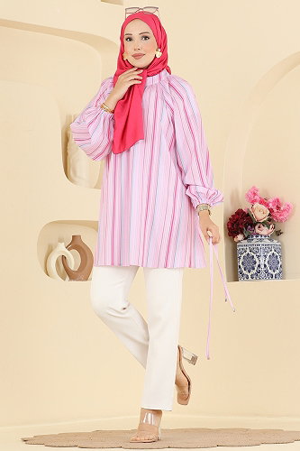 moda selvim Tunic 3089KTR750 Powder - Thumbnail