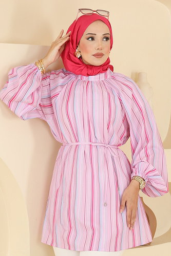 moda selvim Tunic 3089KTR750 Powder - Thumbnail
