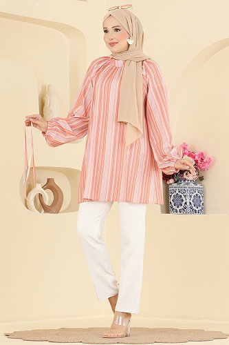 moda selvim بلوز تفاحي 3089KTR750 - Thumbnail