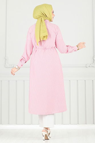 moda selvim Tunic 3106HBS856 Red - Thumbnail