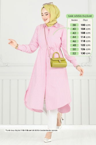 moda selvim Tunic 3106HBS856 Red - Thumbnail