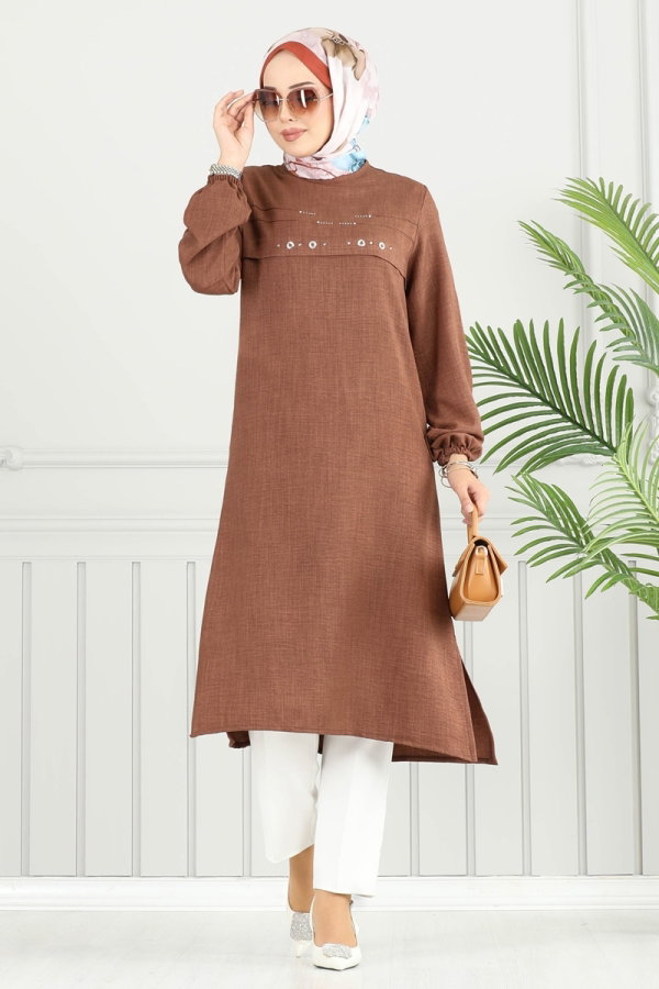 Tunic 3123HBS856 Tan - Moda Selvim