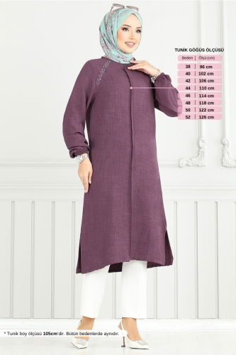 MRV H.B.S. - Tunic 3124HBS932-M Dark Lilac