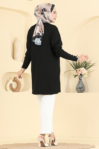 moda selvim بلوز أسود 3170NVX1208 - Thumbnail
