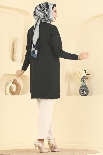 moda selvim بلوز أسود 3190NVX1208 - Thumbnail