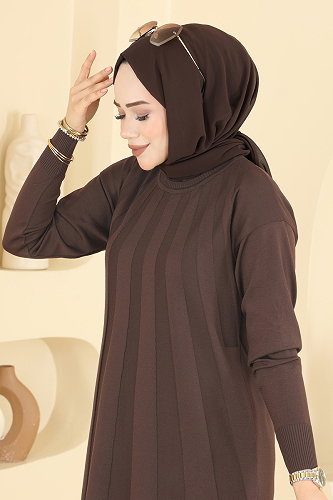 moda selvim بلوز بني 3190NVX1208 - Thumbnail