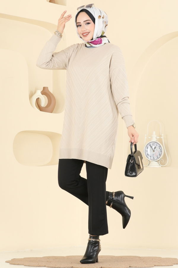 Modaselvim Knitwear Tunic 3192UZ662 Beige