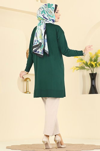 moda selvim بلوز زيتي 3225UZ662 - Thumbnail