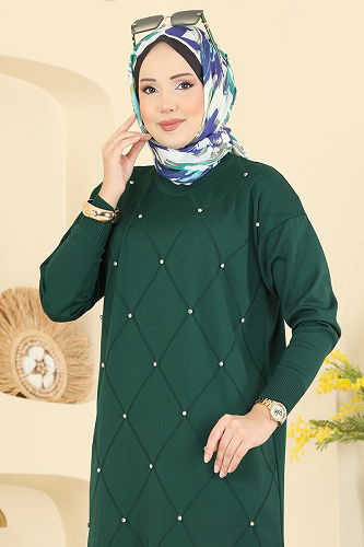 moda selvim بلوز زيتي 3225UZ662 - Thumbnail