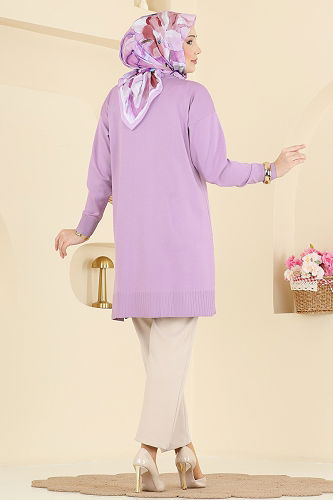 moda selvim Tunic 3225UZ662 Lilac - Thumbnail