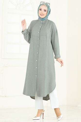 H.B.S. - Tunic 324HBS856 Almond Green