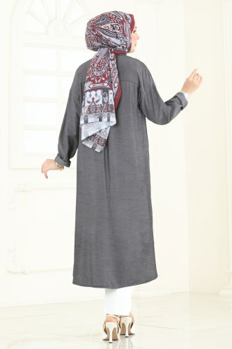 moda selvim Tunic 324HBS856 Black - Thumbnail