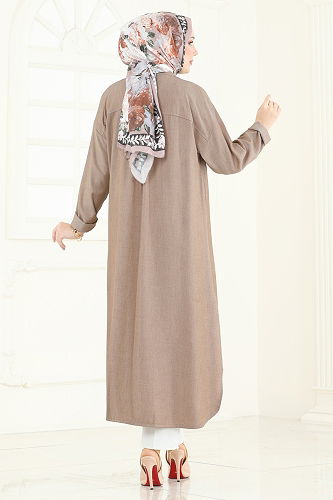 moda selvim بلوز بيج غامق 324HBS856 - Thumbnail