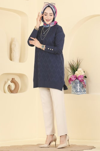 N.V.X. - Tunic 3288NVX1208 Navy Blue
