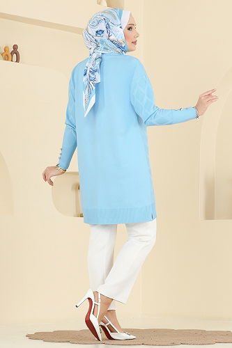 moda selvim Tunic 3288UZ662 Baby Blue - Thumbnail