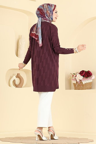 moda selvim Tunic 3293NVX1208 Damson - Thumbnail