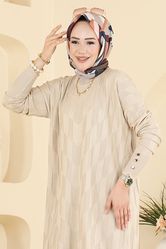 moda selvim بلوز بيج 3293NVX1208 - Thumbnail