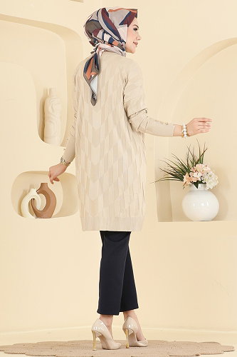 moda selvim بلوز بيج 3293NVX1208 - Thumbnail
