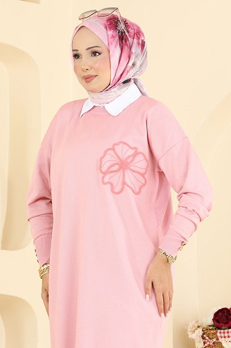 moda selvim Tunic 3303NVX1208 Pink - Thumbnail