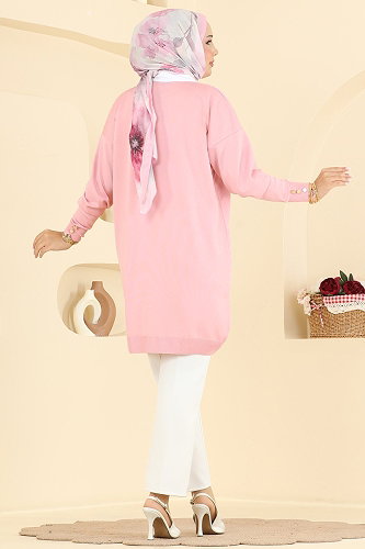 moda selvim Tunic 3303NVX1208 Pink - Thumbnail