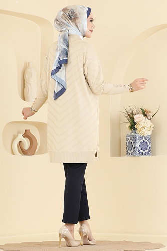moda selvim بلوز بيج 3304NVX1208 - Thumbnail
