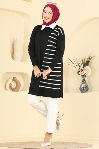 moda selvim بلوز أسود 3314NVX1208 - Thumbnail