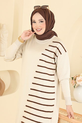 moda selvim بلوز بيج 3314NVX1208 - Thumbnail