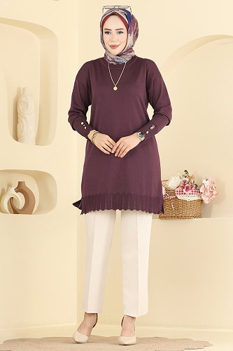 moda selvim Tunic 3319NVX1208 Damson - Thumbnail