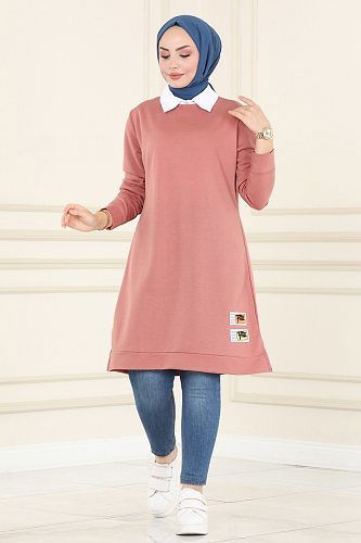 moda selvim Tunic 3333ASY563 Rose Dried - Thumbnail
