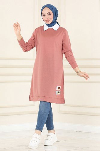 moda selvim Tunic 3333ASY563 Rose Dried - Thumbnail