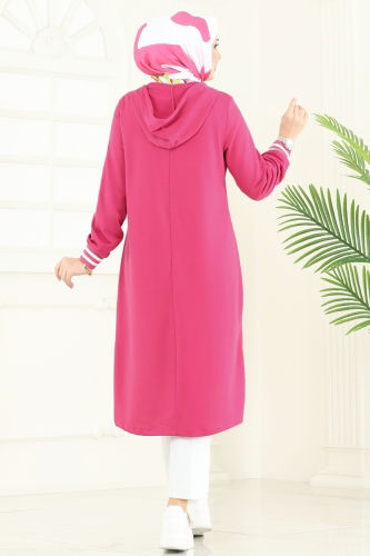 moda selvim بلوز فوشي 399DVL817 - Thumbnail