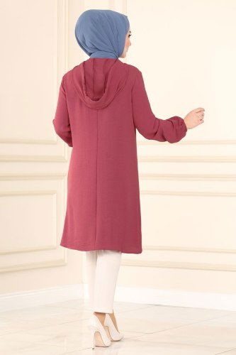 moda selvim Tunic 4005BM387 Dark Dusty Rose - Thumbnail