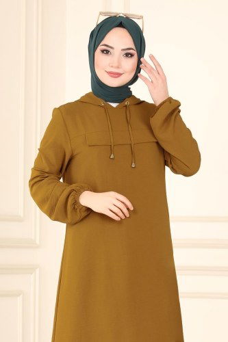 moda selvim 4005BM387 كبريتي - Thumbnail