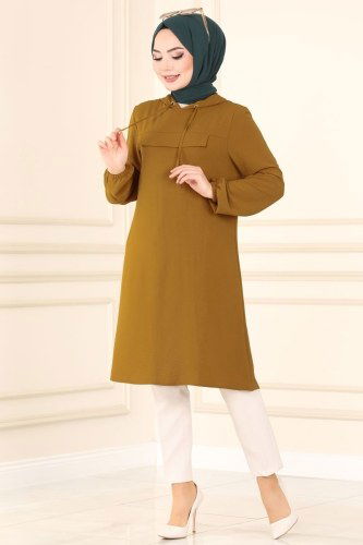 moda selvim 4005BM387 كبريتي - Thumbnail