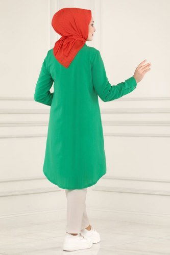 moda selvim Tunic 4010RMZ787 Benetton Green - Thumbnail