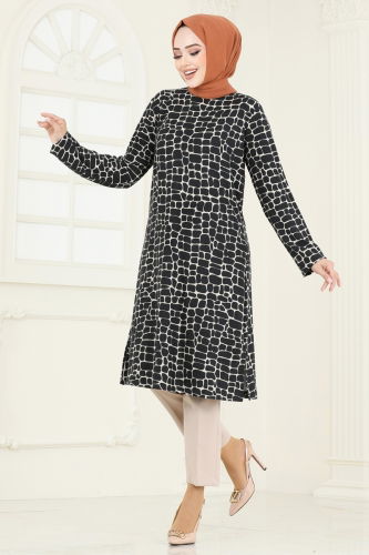 P.R.M. - Tunic 4031PM271 Pattern5 Black&Vision